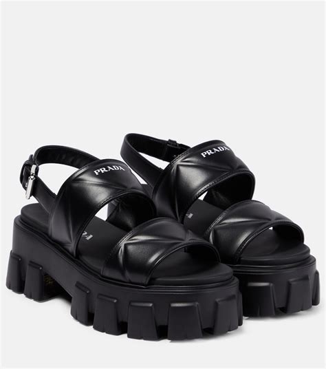 prada sandals black|prada diagram platform sandal.